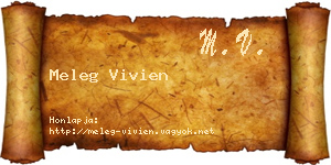 Meleg Vivien névjegykártya